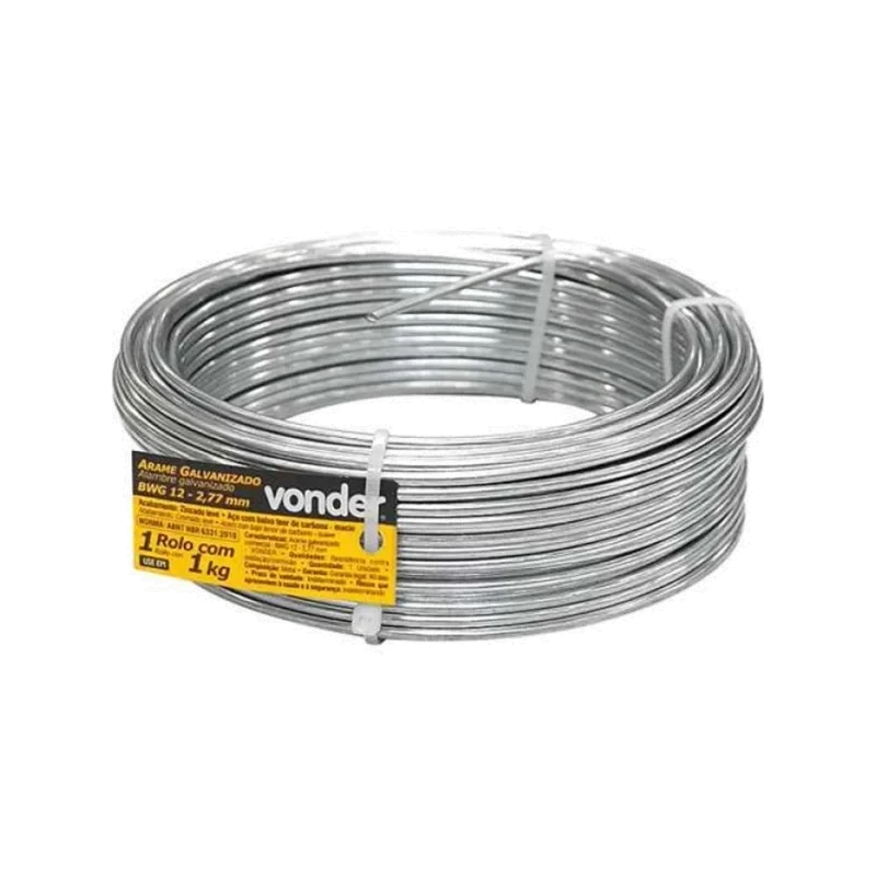 ARAME GALV.COMERCIAL BWG 12 2,77MM C/01KG- VONDER