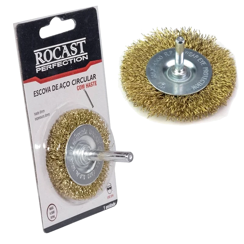 ESCOVA DE ACO CIRCULAR C/HASTE 075X10X06MM - DISFL