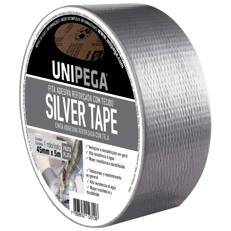 UNIPEGA FITA SILVER TAPE PRATA 45MMX5M C/12