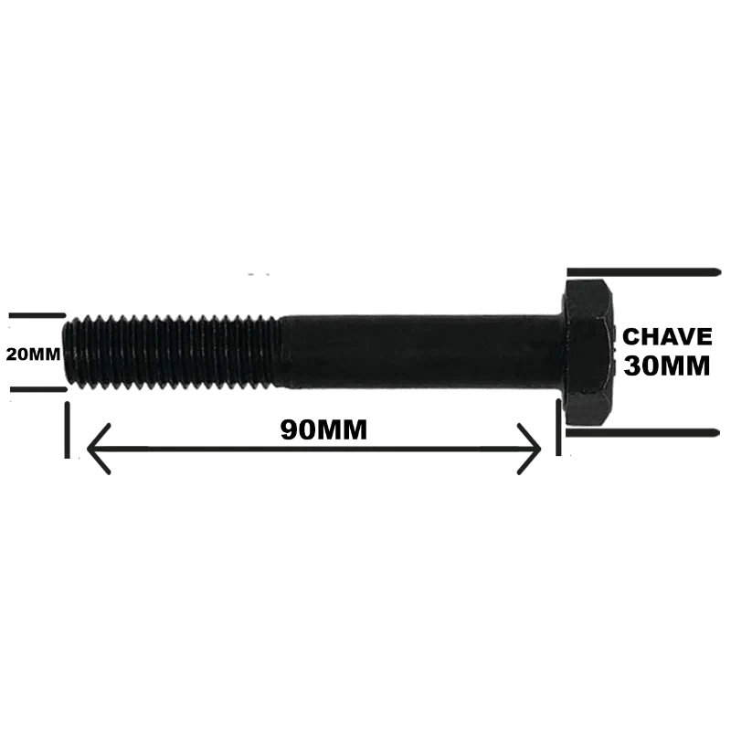PARAFUSO SEXTAVADO ACO 8.8 MB 24 X 90 RP C/0,1