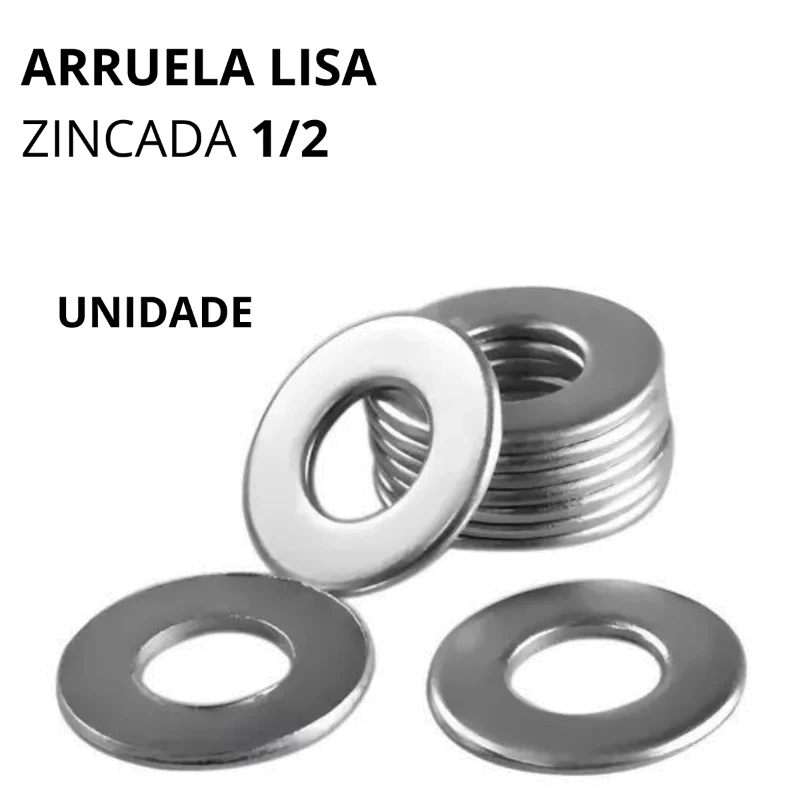 ARRUELA LISA 1/2 ZINCADA F436