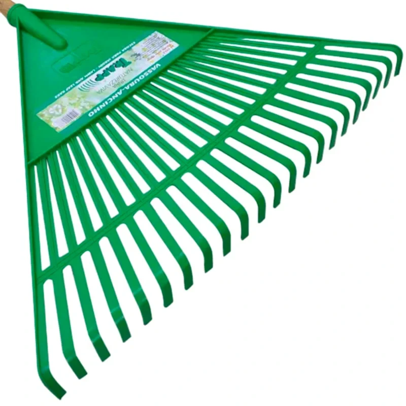 VASSOURA DE GRAMA PLASTICA 22 DENTES C/CABO - SCH