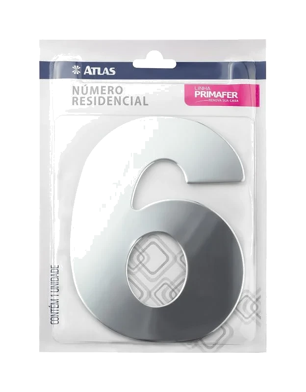 NUMERO PARA CASA ADESIVO 6 ACM ESC ATLAS 3001/6