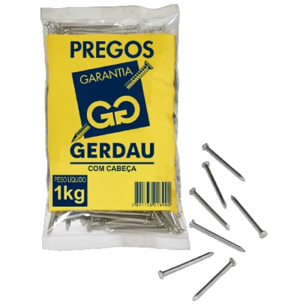 PREGO C/CABECA 19 X 39 POLIDO GERDAU