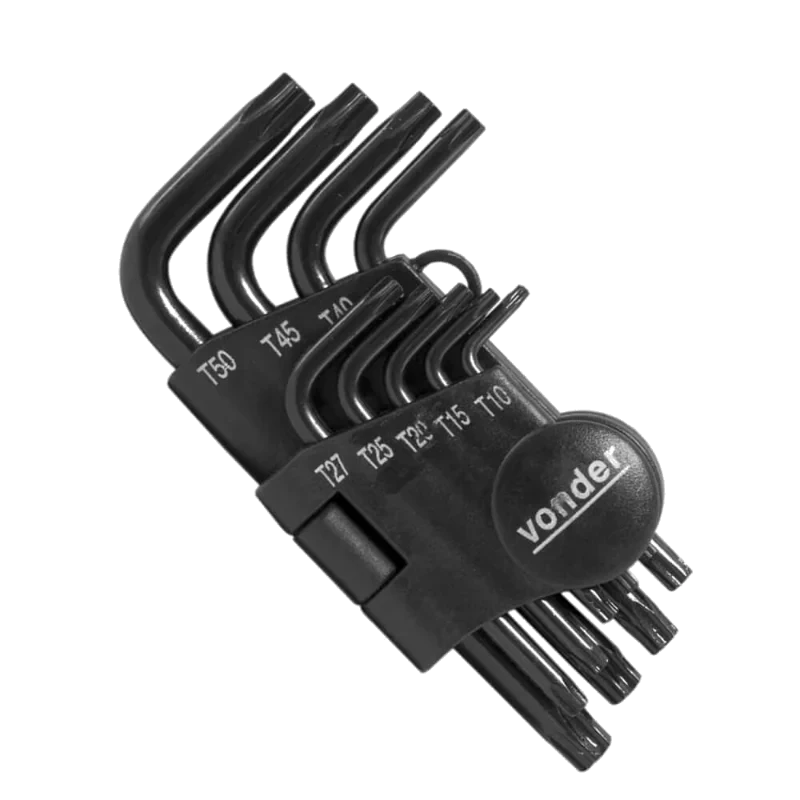 JOGO DE CHAVE TORX CORNETA CURTO  10 A 50