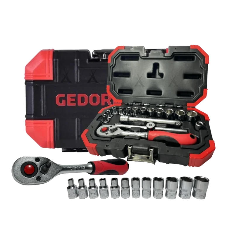 JOGO DE SOQUETE SEXTAVADO GEDORE RED 1/4 -4-13MM