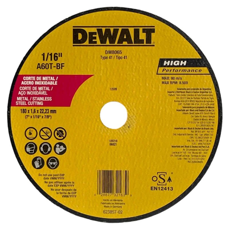 DEWALT-DISCO DE CORTE ABRASIVO  3"X1/6"X3/8" -DW8711