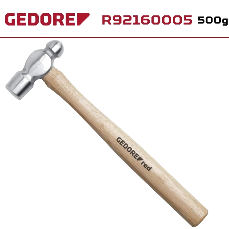 MARTELO BOLA CABO MADEIRA 500GR GEDORE RED- R921