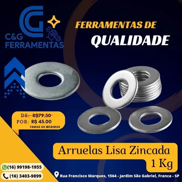 ARRUELA LISA M24X3,00MM ZINCADA C/39-AJ