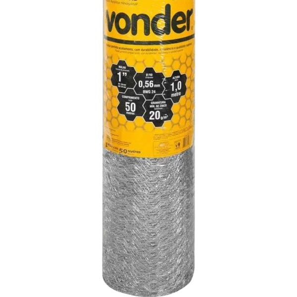 TELA HEX PINTEIRO 1"X24X1,0X50M- VONDER