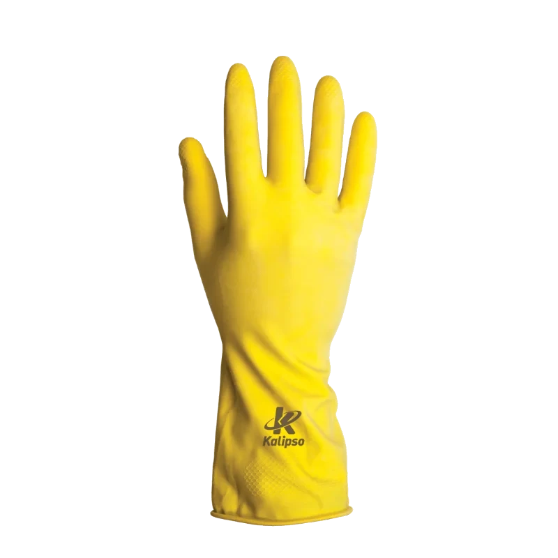 LUVA LATEX KAL REFORCADA AMARELA T.07 P - KALIPSO
