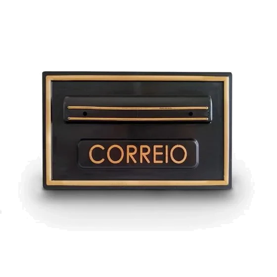 CAIXA DE CARTAS PVC REAL PTO/OURO -26P