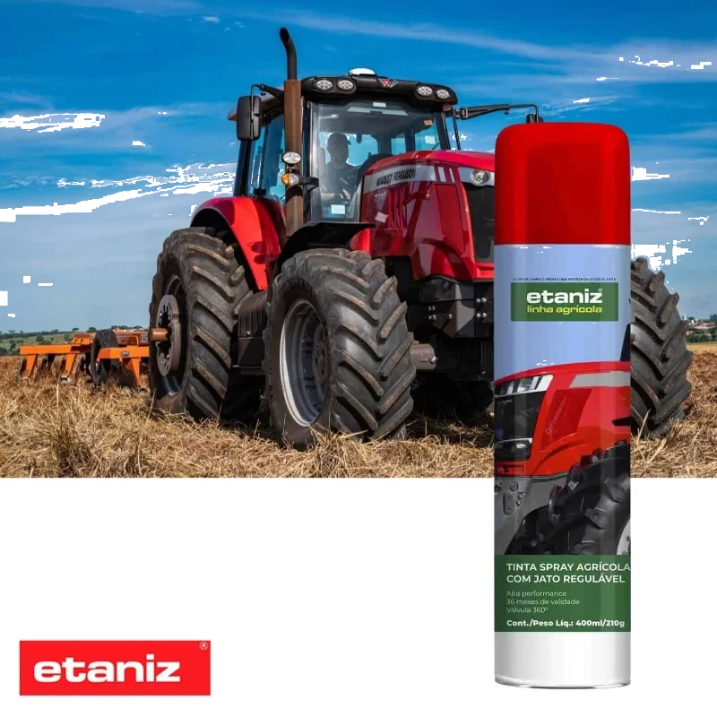 TINTA ETANIZ 400ML AGRICOLA VERMELHO MASSEY FERGU