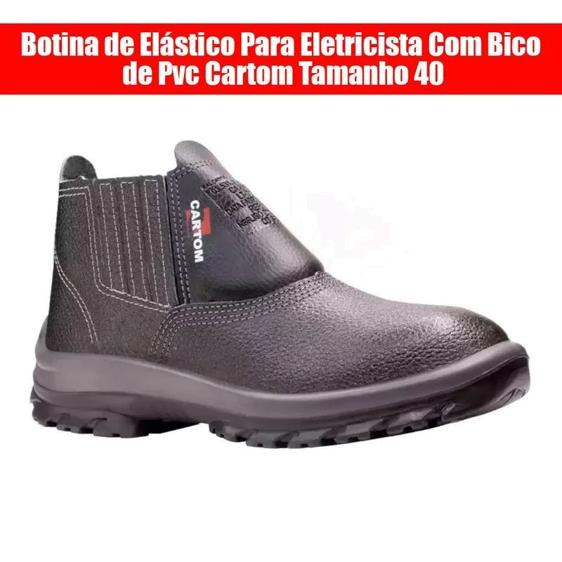 BOTINA SEG.TP80 ELASTICO BIQUEIRA PVC 40 CARTOM