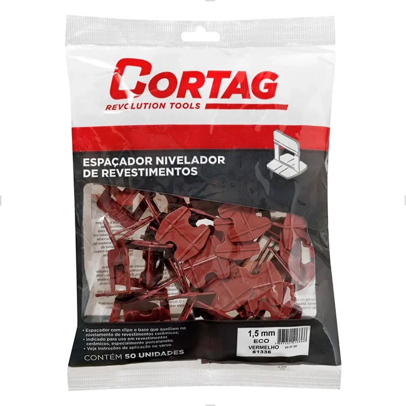 CORTAG-ESPACADOR NIVELADOR 1,5MM ECO VERMELHO C
