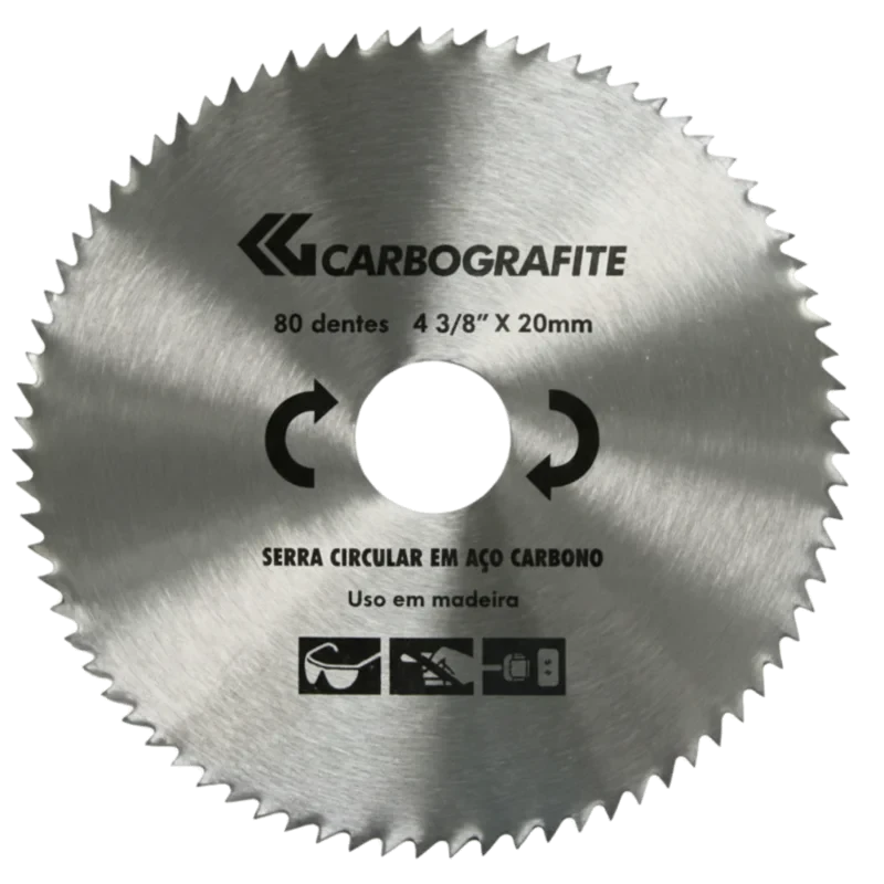 CARBOGRAFITE-SERRA CIRCULAR 4.3/8X80DENTESX20MM