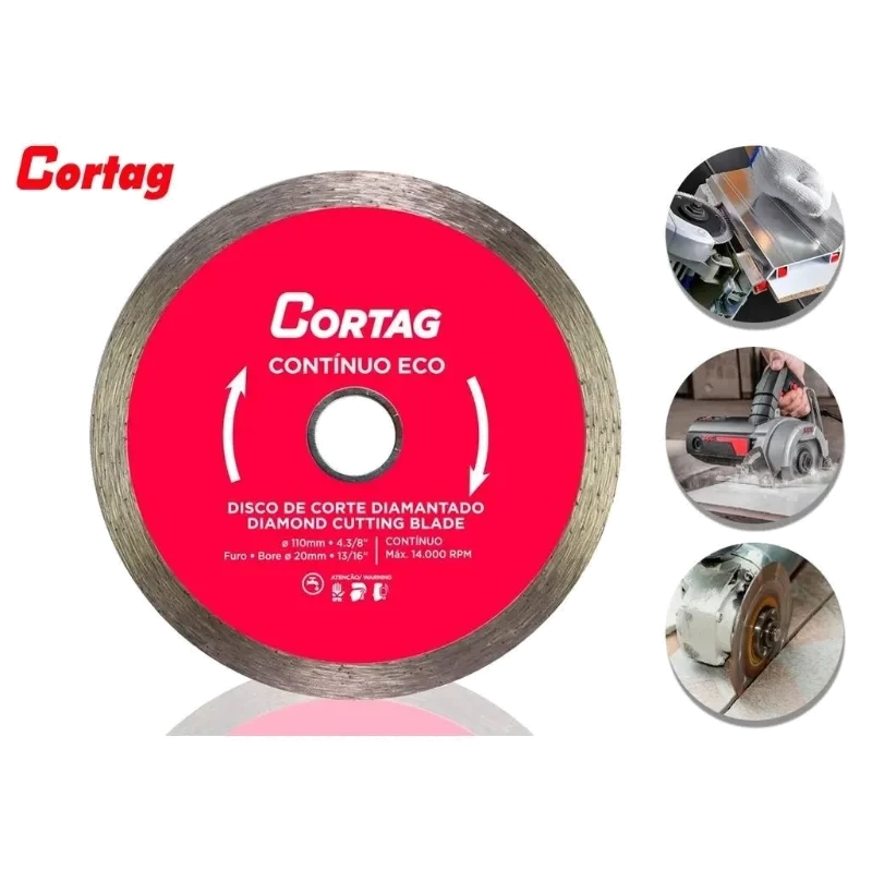CORTAG-DISCO DIAMANTADO CONTINUO ECO 4" 110MM
