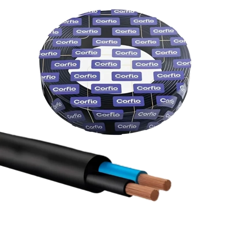 CORFIO-CABO PP 500V 2X2,5MM2-PRETO
