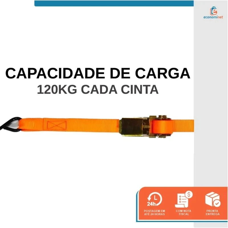 CINTA PARA CARGA COM CATRACA 1" X 4,5M CAP.120KG WE