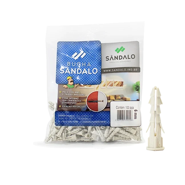 BUCHA SANDALO C/ANEL 6MM C/100 SANDALO
