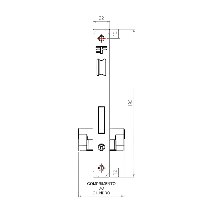 FECHADURA 3F RES GRAZIA CIL 55 ESP EXTERNA - 3F -713E