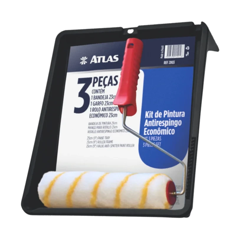 CONJUNTO DE PINTURA ANTIRESPINGO C/BANDEJA 3PC 20