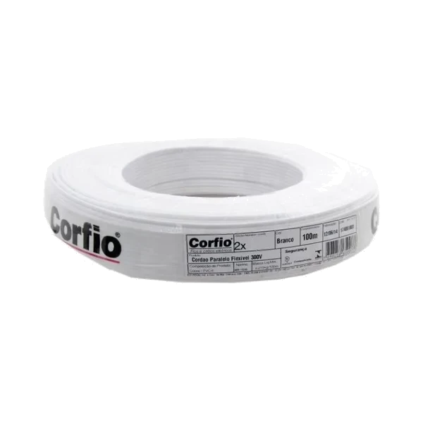 CORFIO-CORDAO PARALELO 300V 2X2,5MM2 BRANCO