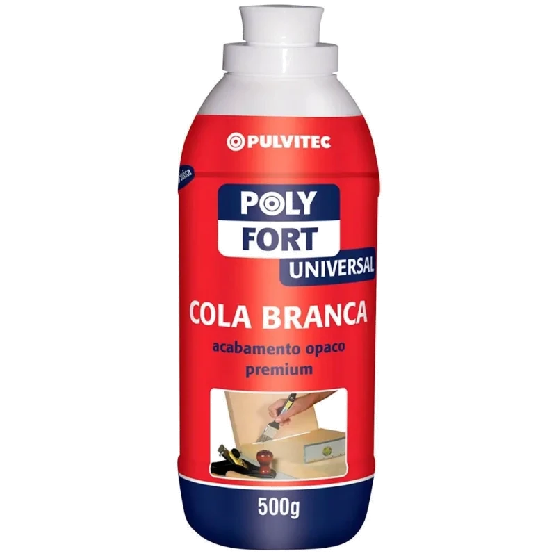 COLA BRANCA 500G POLYFORT C/12 - PULVITEC
