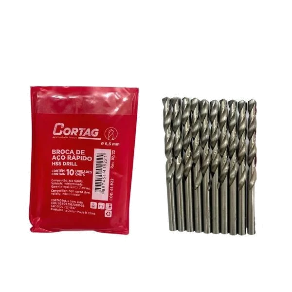 CARBOGRAFITE-BROCA ACO RAPIDO 6,5MM C/10