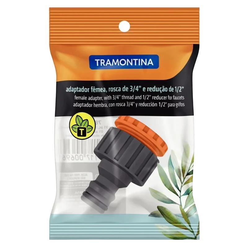 CONEXAO ADAPTADOR P/TORNEIRA FEMEA 1/2" E 3/4" - TRA