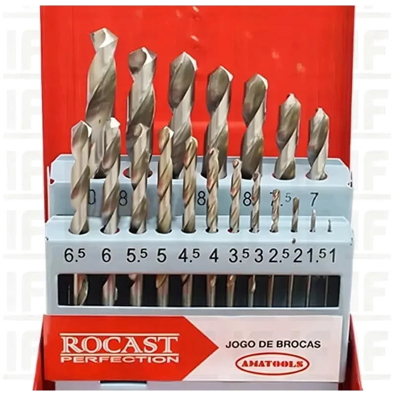 CARBOGRAFITE-CONJUNTO BROCAS ACO RAPIDO 19PC
