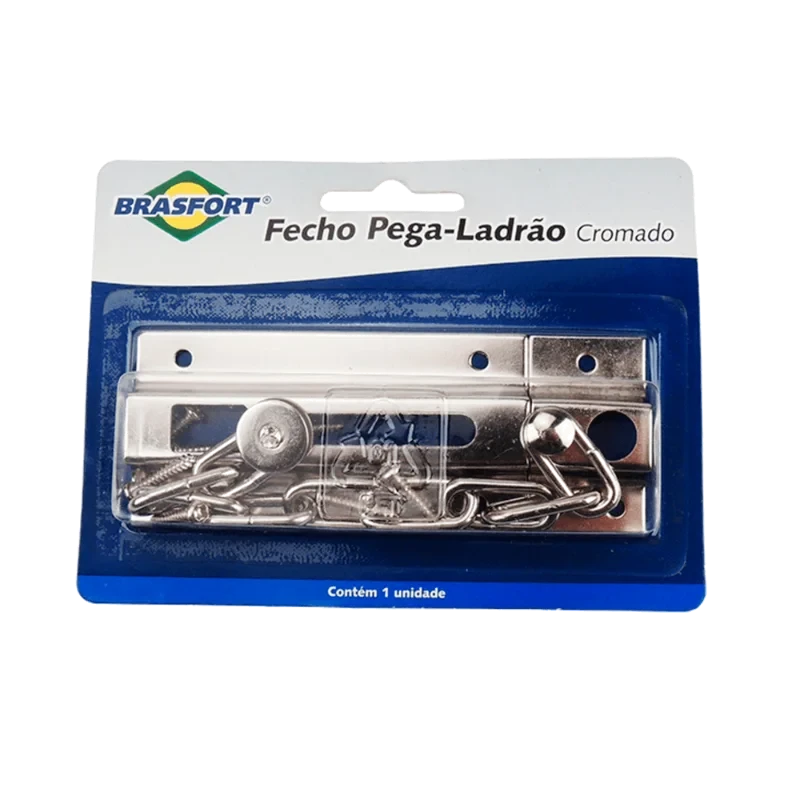 FECHO PEGA LADRAO BRASFORT CROMADO