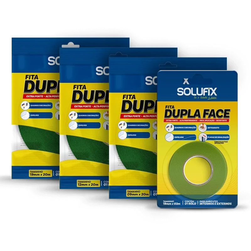 FITA DUPLA FACE 09MM X 20M SOLUFIX