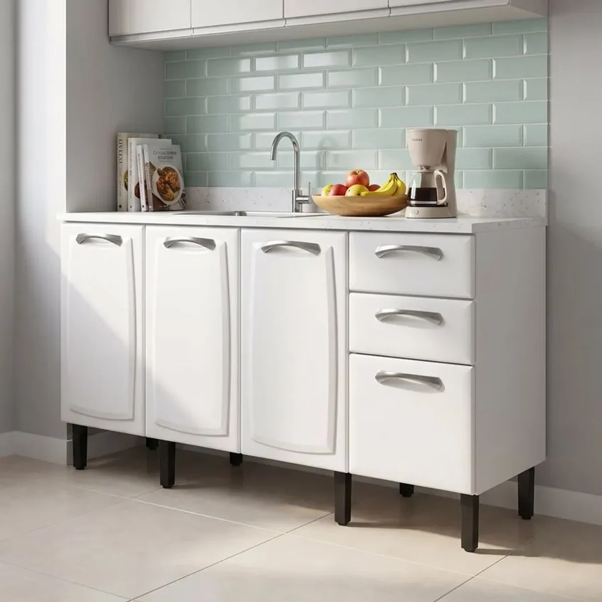 BALCAO ITATIAIA 160CM NEW PREMIUM BRANCO